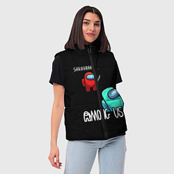 Женский жилет AMONG US, цвет: 3D-красный — фото 2