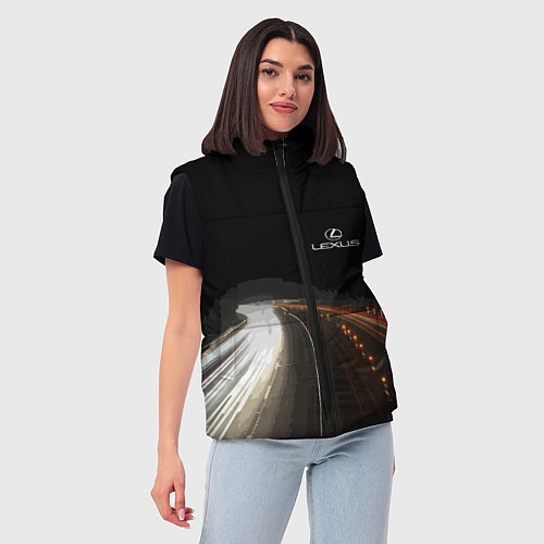 Женский жилет Night route / 3D-Черный – фото 3
