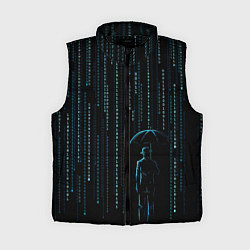 Женский жилет Двоичный дождь, матрица