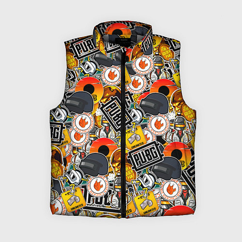 Женский жилет PUBG STICKER / 3D-Светло-серый – фото 1