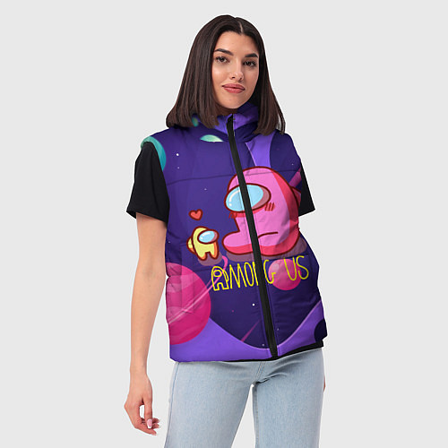 Женский жилет Among Us Love / 3D-Красный – фото 3
