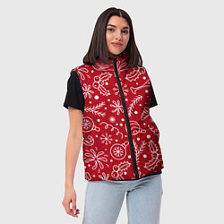 Женский жилет Новогоднее настроение, цвет: 3D-светло-серый — фото 2