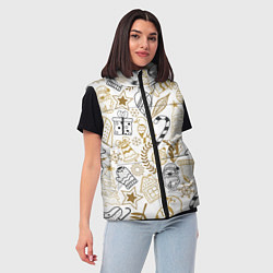Женский жилет Скандинавское Рождество, цвет: 3D-светло-серый — фото 2