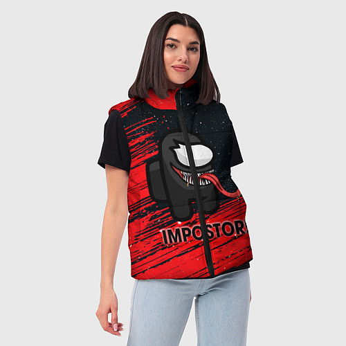 Женский жилет AMONG US / 3D-Черный – фото 3