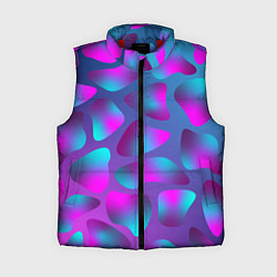 Женский жилет Неоновые капли, цвет: 3D-красный