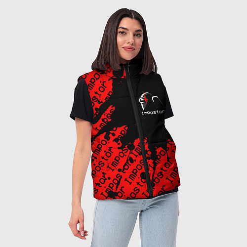Женский жилет AMONG US - Impostor / 3D-Светло-серый – фото 3
