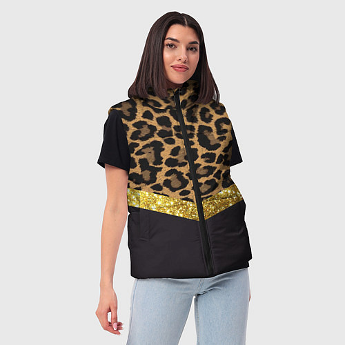 Женский жилет Леопардовый принт / 3D-Светло-серый – фото 3