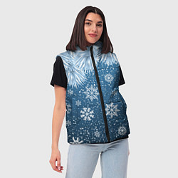 Женский жилет Снежное Настроенние, цвет: 3D-черный — фото 2
