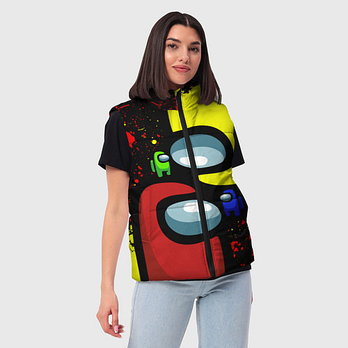 Женский жилет AMONG US / 3D-Черный – фото 3