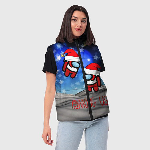 Женский жилет Among Us / 3D-Красный – фото 3
