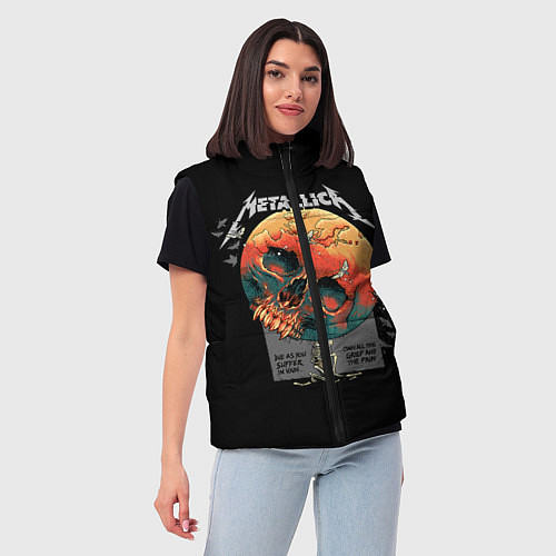 Женский жилет Metallica / 3D-Черный – фото 3