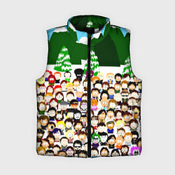 Женский жилет Южный Парк South Park, цвет: 3D-черный