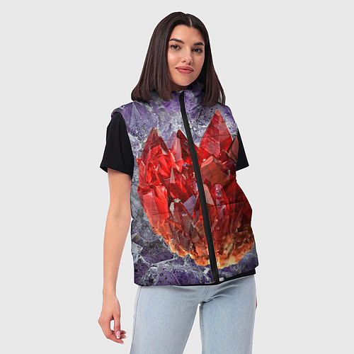 Женский жилет Роза инков / 3D-Черный – фото 3