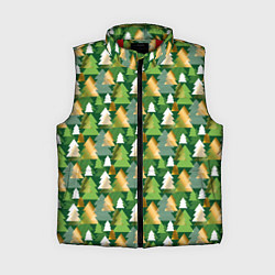 Женский жилет Ёлки, цвет: 3D-красный