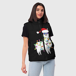 Женский жилет Рождественская Лама, цвет: 3D-светло-серый — фото 2