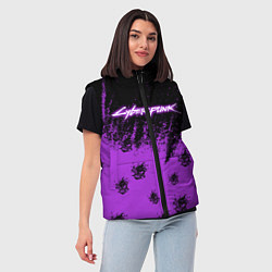 Женский жилет Cyberpunk neon, цвет: 3D-светло-серый — фото 2