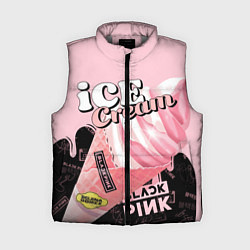 Женский жилет BLACKPINK ICE CREAM, цвет: 3D-светло-серый