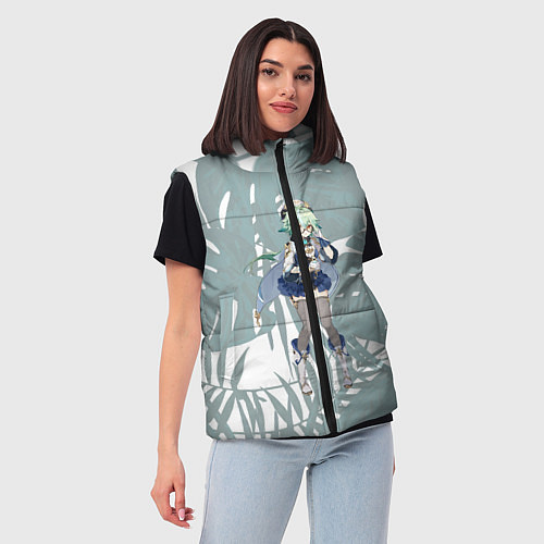 Женский жилет Genshin Impact / 3D-Черный – фото 3
