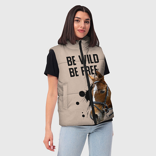 Женский жилет Be wild be free / 3D-Черный – фото 3