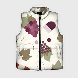 Женский жилет Виноград и винишко, цвет: 3D-светло-серый