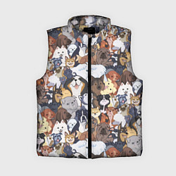 Женский жилет Dogs, цвет: 3D-светло-серый