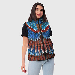 Женский жилет Оперение: сойка, цвет: 3D-красный — фото 2