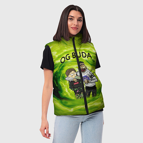 Женский жилет Репер - OG Buda / 3D-Черный – фото 3