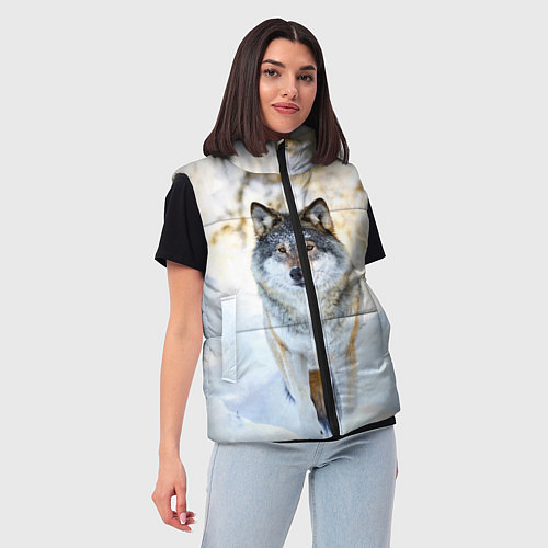 Женский жилет Я зимой / 3D-Черный – фото 3