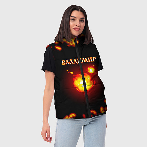 Женский жилет Владимир / 3D-Красный – фото 3