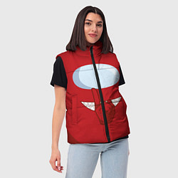 Женский жилет AMONG US RED IMPOSTOR, цвет: 3D-красный — фото 2