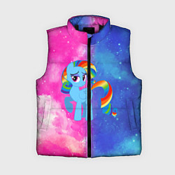 Женский жилет Радуга Дэш, цвет: 3D-черный
