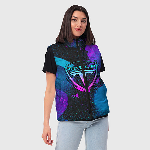 Женский жилет TESLA NEON / 3D-Красный – фото 3