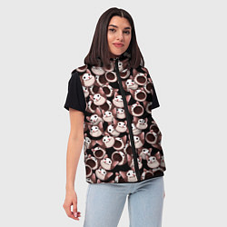 Женский жилет Popping cats, цвет: 3D-черный — фото 2