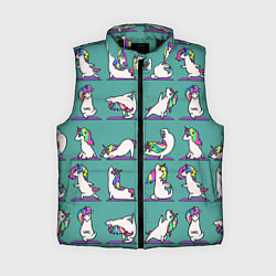 Женский жилет Единороги Зарядка, цвет: 3D-черный