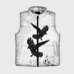 Женский жилет Gothic crows, цвет: 3D-светло-серый