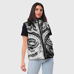 Женский жилет ДРАКОНЫ DRAGONS, цвет: 3D-красный — фото 2
