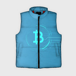 Женский жилет Bitcoin, цвет: 3D-красный