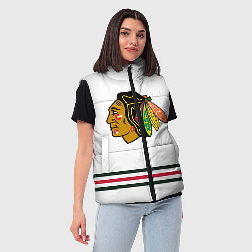 Женский жилет Чикаго Блэкхокс Форма1 / 3D-Черный – фото 3
