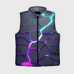 Женский жилет НЕОНОВЫЙ РАЗЛОМ 3Д РАЗЛОМ, цвет: 3D-светло-серый
