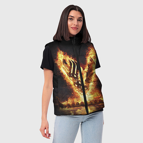 Женский жилет ВИКИНГИ VIKINGS V / 3D-Черный – фото 3