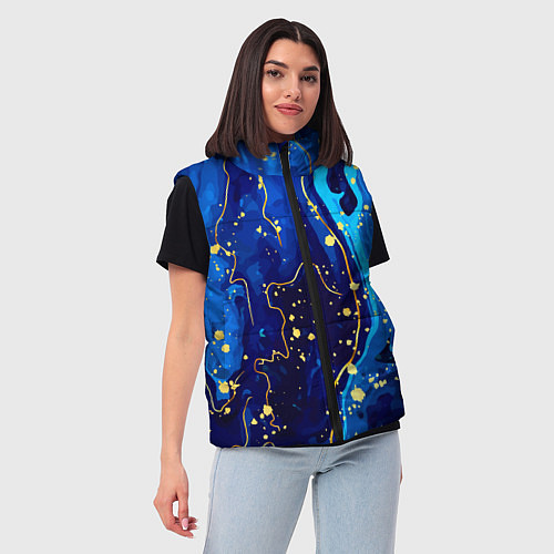 Женский жилет СИНИЙ ГРАНИТ / 3D-Черный – фото 3