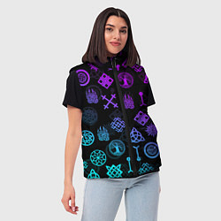 Женский жилет СЛАВЯНСКИЕ РУНЫ ПАТТЕРН Z, цвет: 3D-черный — фото 2