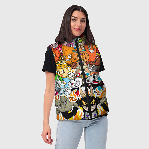 Женский жилет CUPHEAD / 3D-Красный – фото 3
