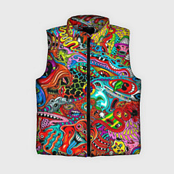 Женский жилет Яркая абстракция bright abstraction, цвет: 3D-светло-серый