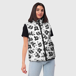 Женский жилет Акварельные панды паттерн, цвет: 3D-красный — фото 2