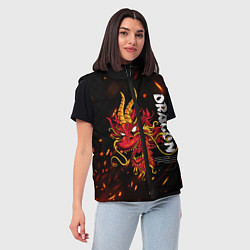 Женский жилет Dragon Огненный дракон, цвет: 3D-светло-серый — фото 2