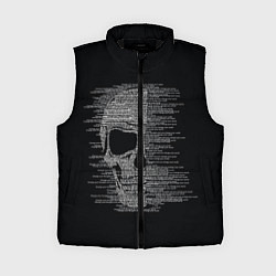 Женский жилет Череп из текста, цвет: 3D-черный