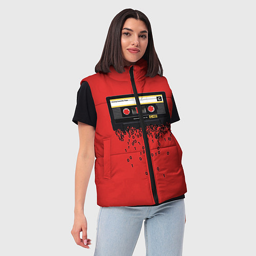 Женский жилет The death of the cassette tape / 3D-Черный – фото 3