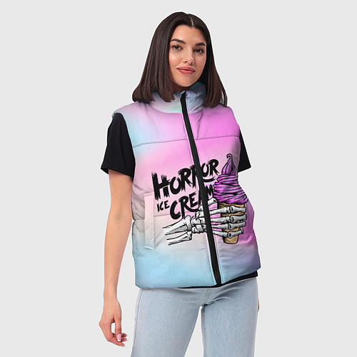 Женский жилет Жуткое мороженое / 3D-Черный – фото 3