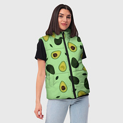 Женский жилет Авокадо, цвет: 3D-черный — фото 2